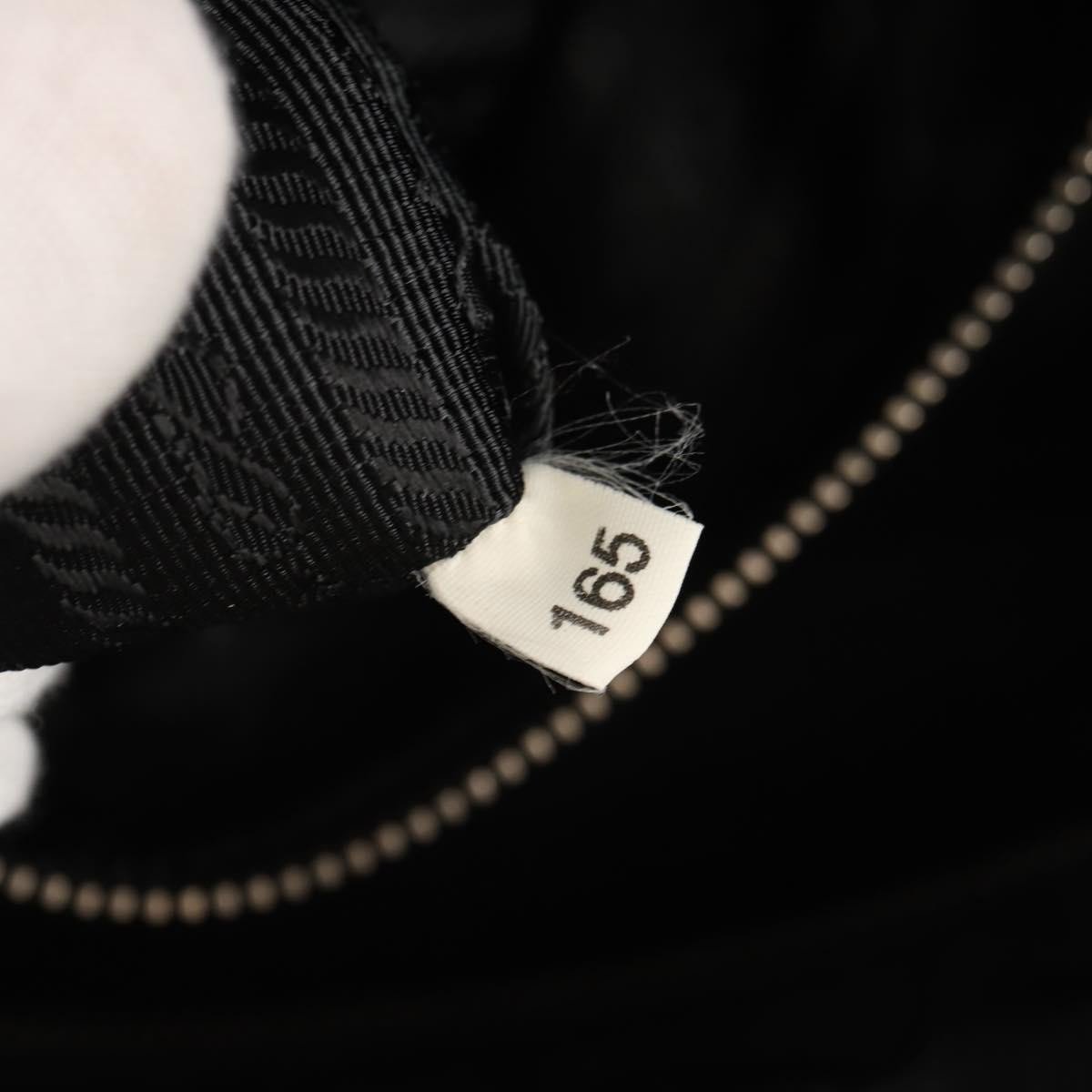 Prada Prada Front Pocket Zip Tote Tessuto with Leather Medium Zwart