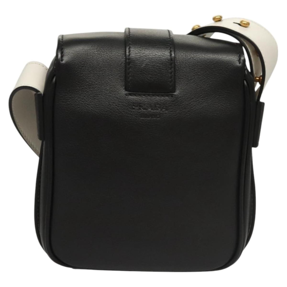 Prada Prada Turnlock Flap Crossbody Bag Leather Zwart