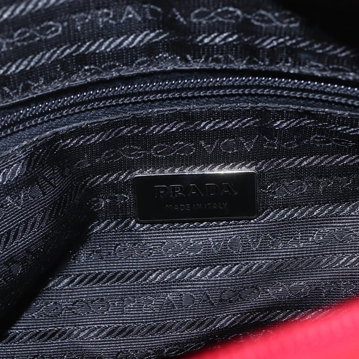 Prada Zip Buckle Messenger Bag Tessuto Medium Rood