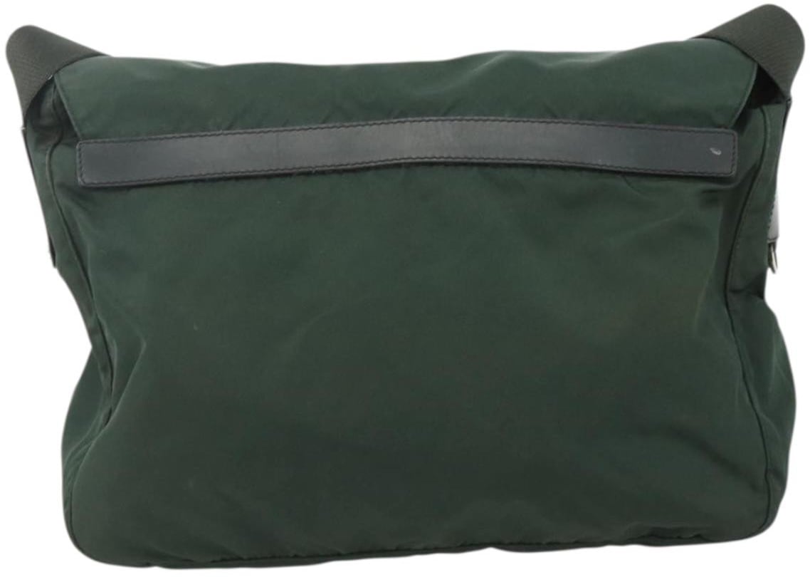 Prada Prada Zip Buckle Messenger Bag Tessuto Medium Rood
