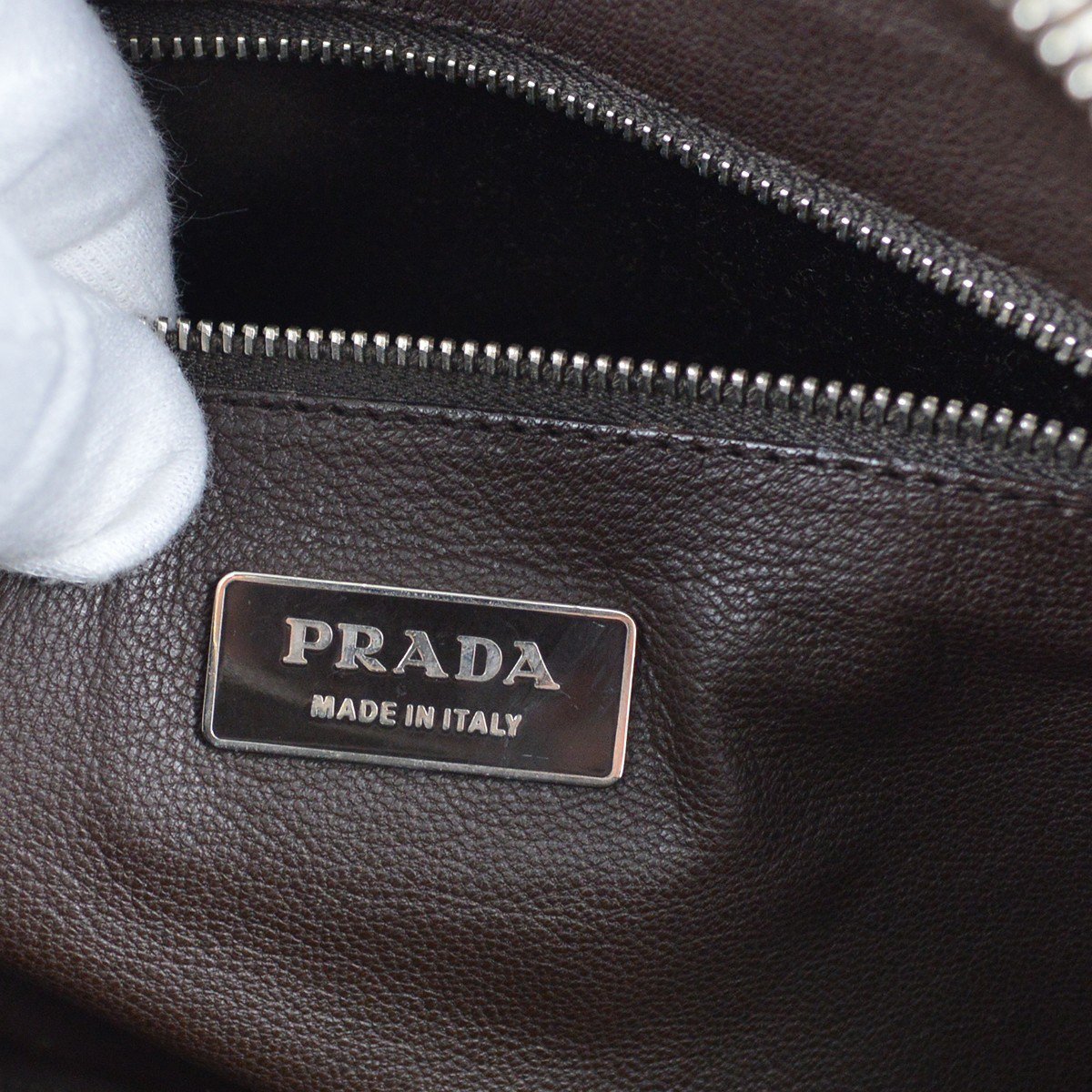 Prada Prada Bowler Bag Saffiano Leather Beige