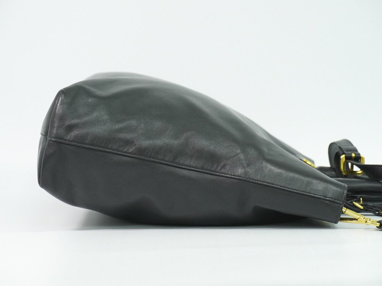 Prada Prada Convertible Shopper Tote Soft Calf Large Zwart