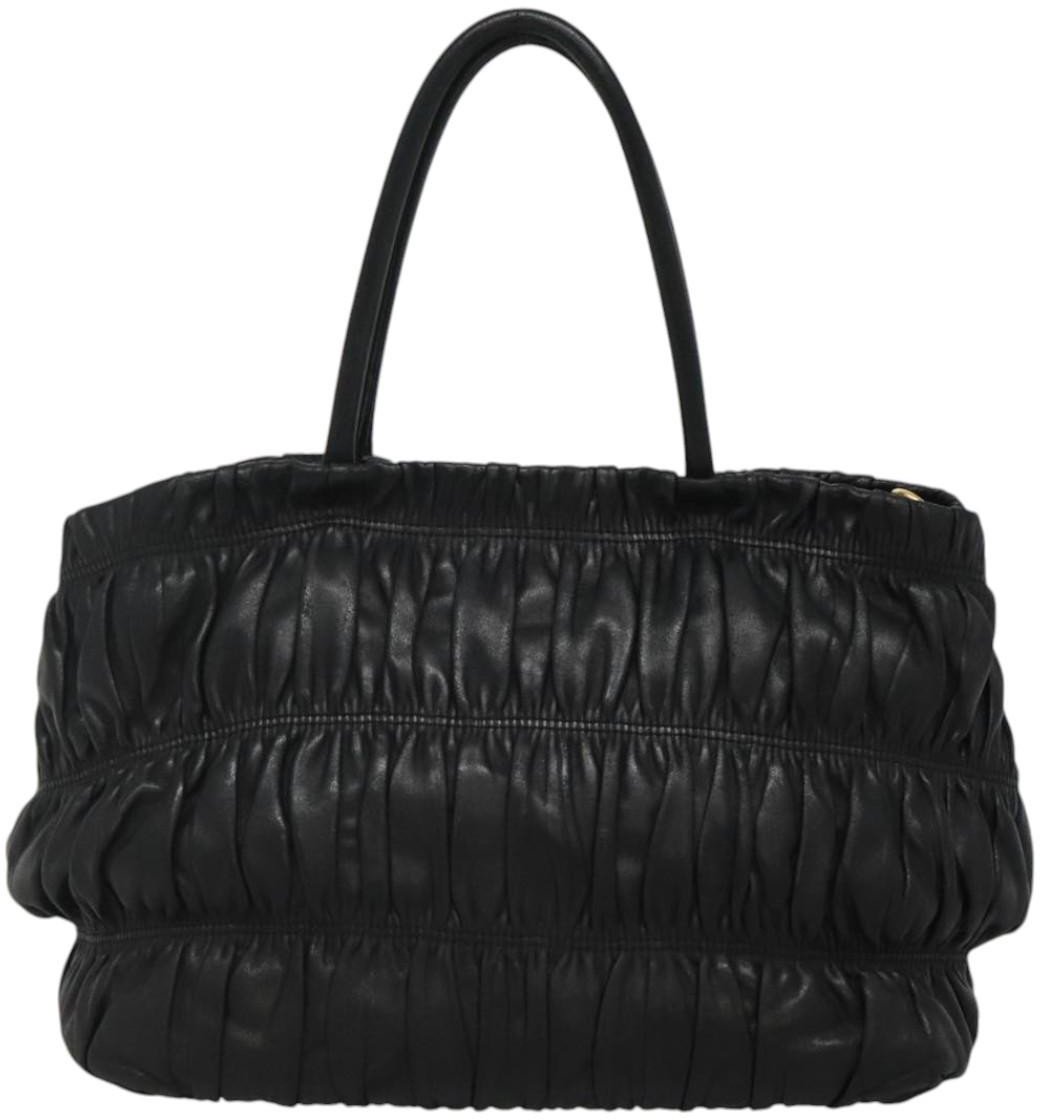 Prada Prada Gaufre Ribbon handbag Leather Zwart