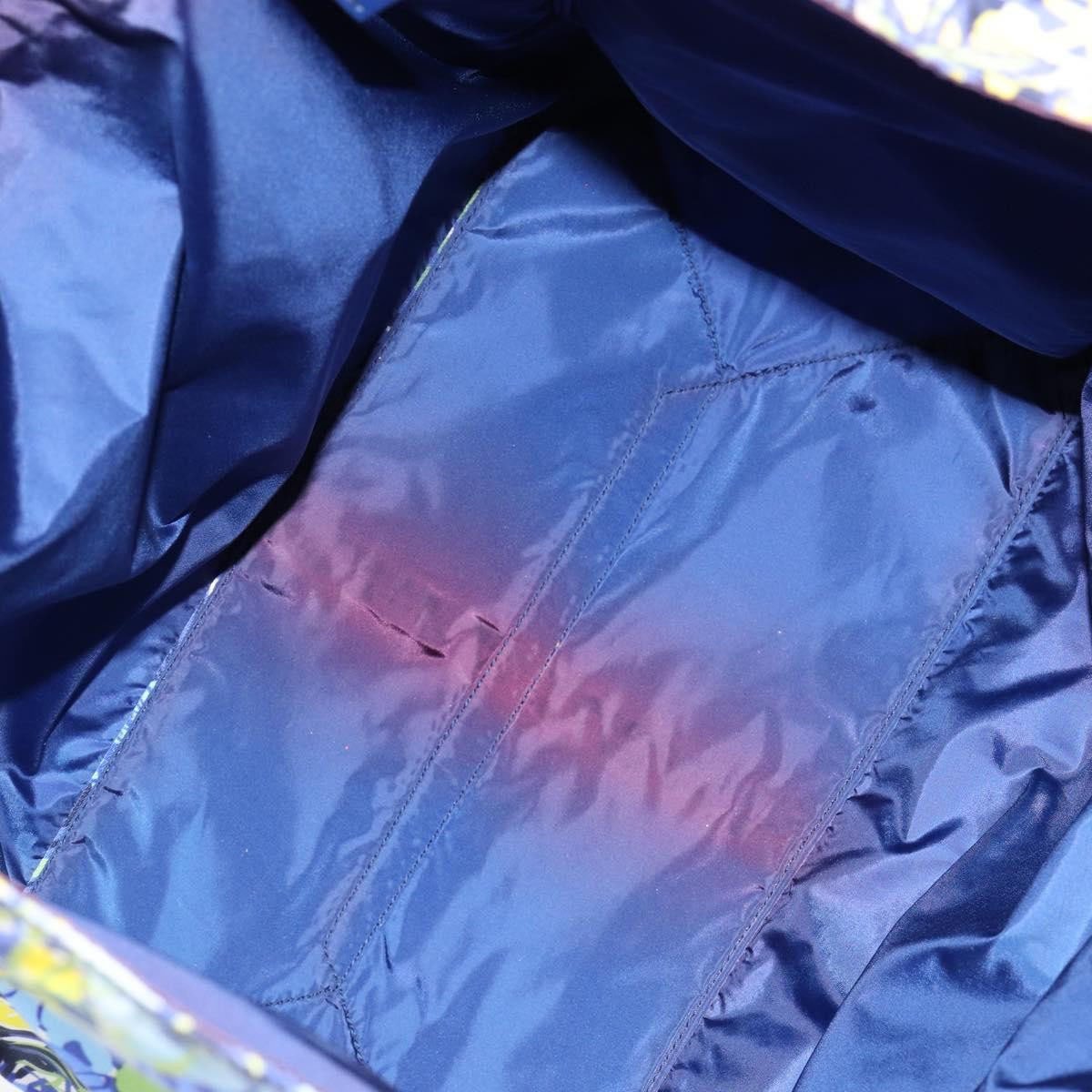 Prada Prada Floreal Tote Printed Tessuto Large Blauw