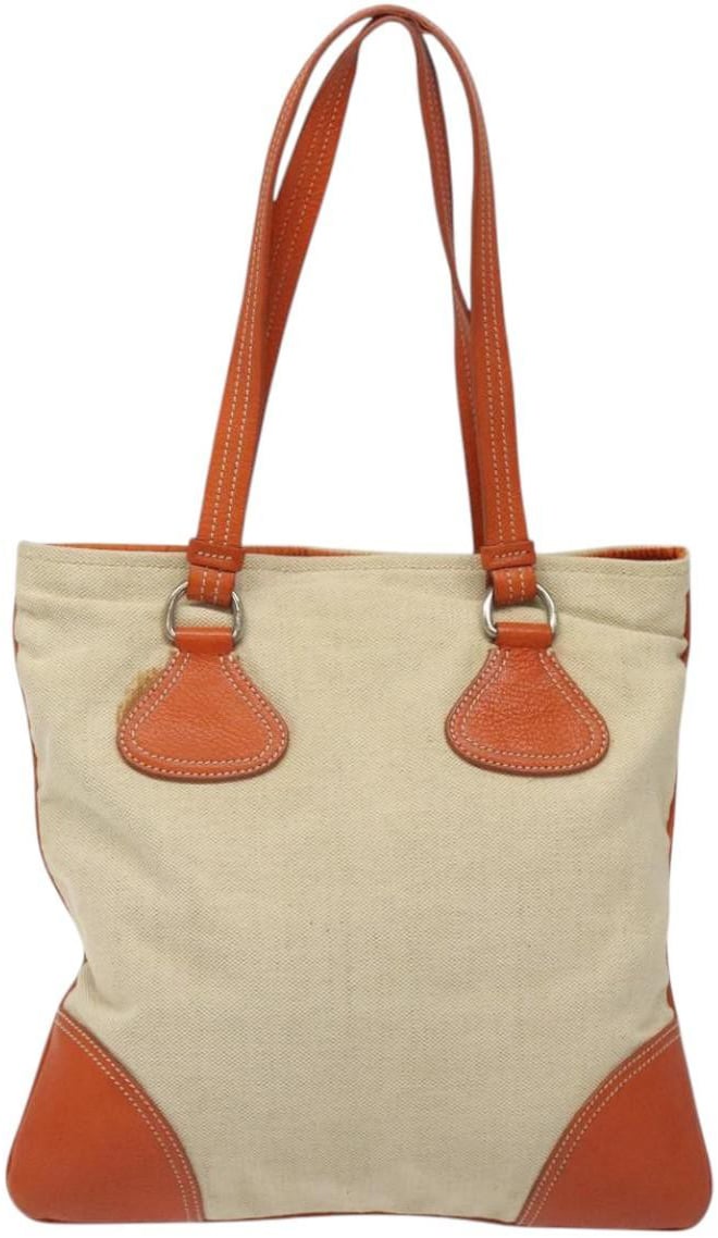 Prada Prada Vintage Handbag Canvas and Leather Beige