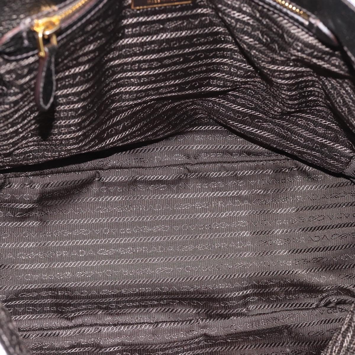Prada Braided Handle Open Tote Vitello Daino Medium Goud