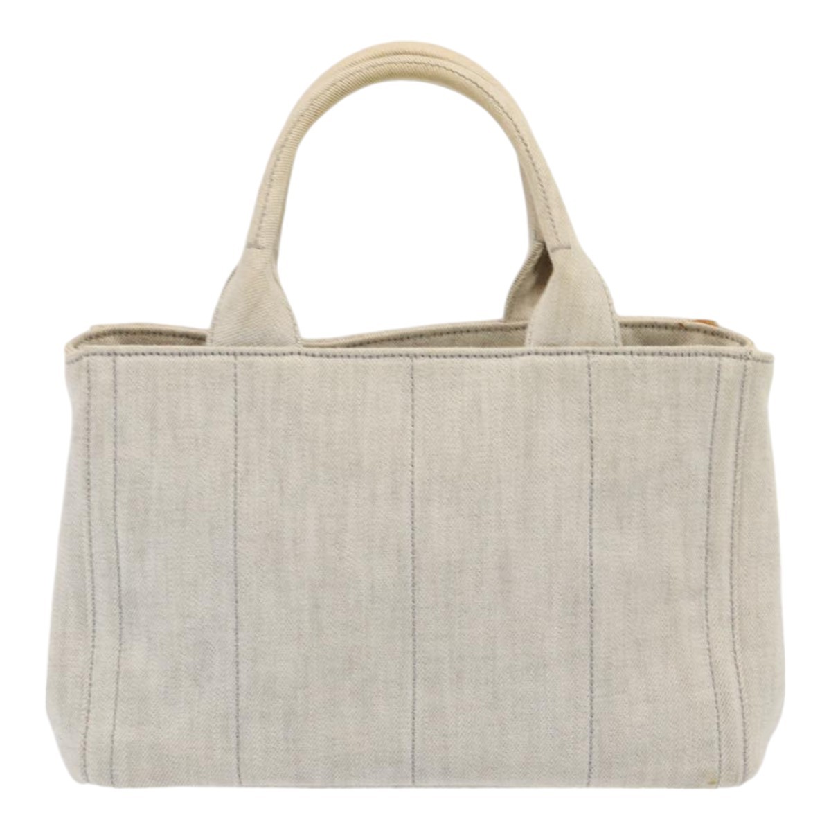 Prada Prada Canapa Tote Rhinestone Embellished Canvas Mini Grijs