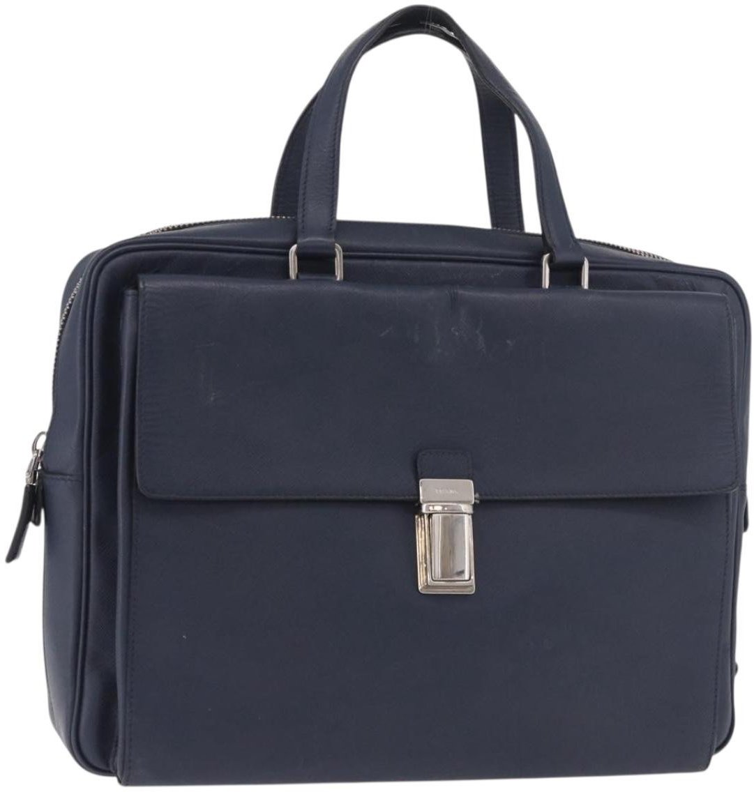 Prada Briefcase Leather Blauw