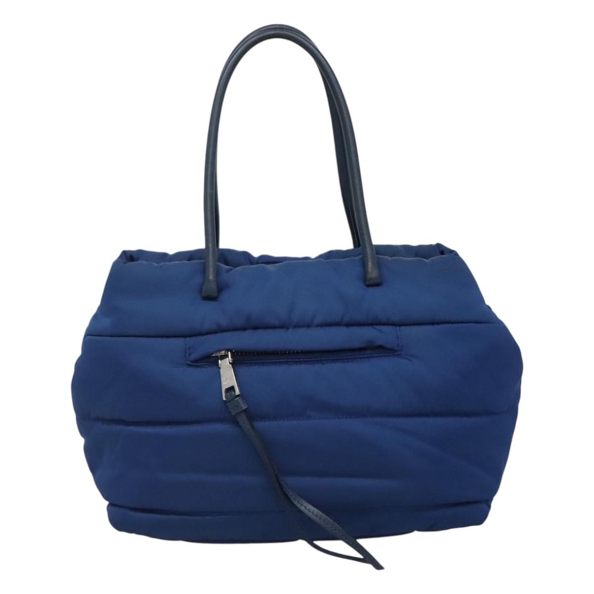 Prada Prada Bomber Tote Tessuto Small Blauw