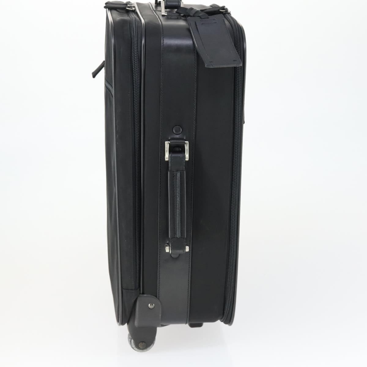 Prada Prada Trolley Rolling Luggage Tessuto and Saffiano Leather Mini Zwart
