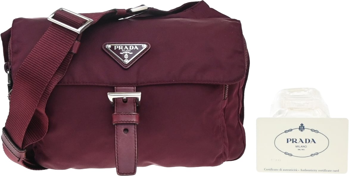 Prada Messenger Printed Tessuto Small Rood