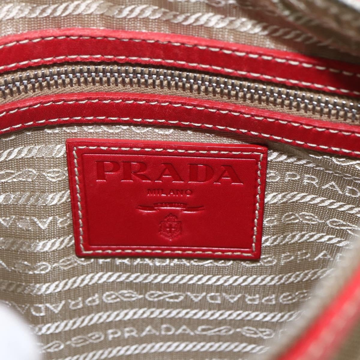 Prada Prada Logo Zip Crossbody Bag Canvas Medium Beige