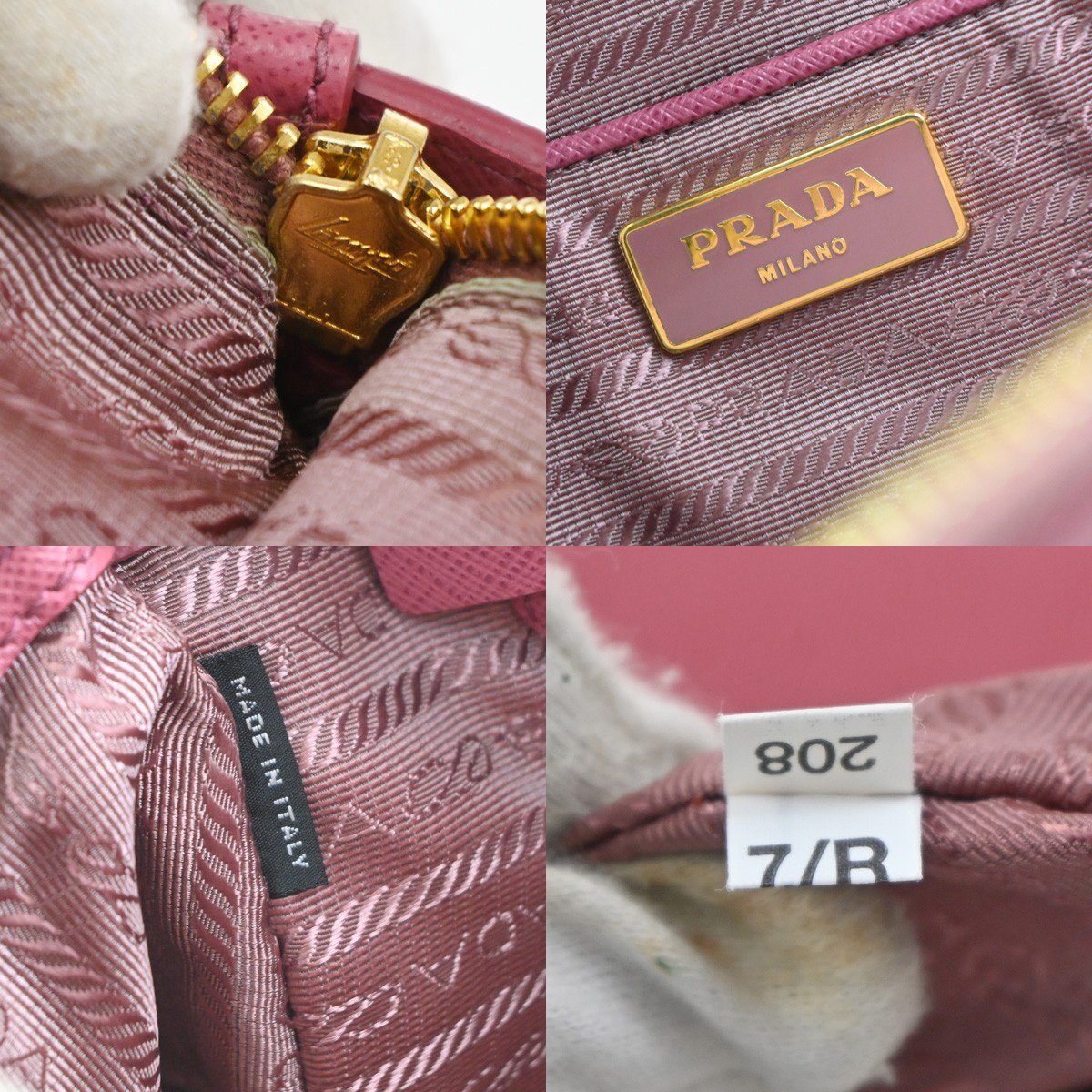 Prada Double Zip Lux Convertible Tote Saffiano Leather XL Roze