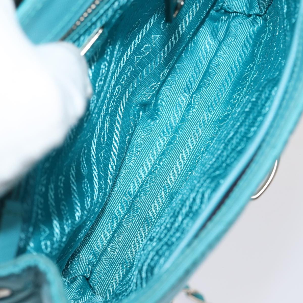 Prada Pushlock Chain Flap Bag Quilted Tessuto Mini Divers