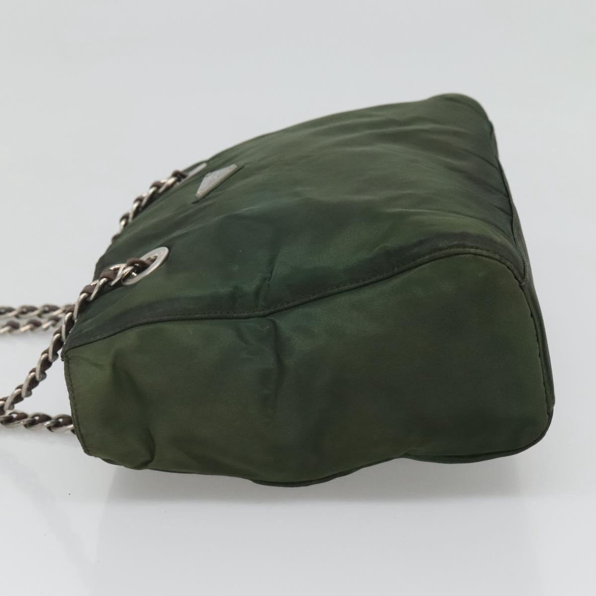 Prada Prada Vintage Chain Tote Tessuto Medium Groen