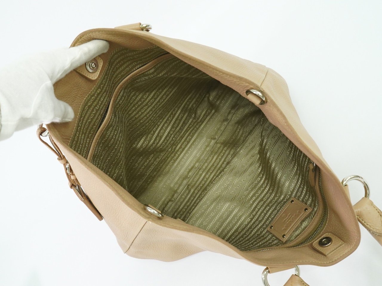 Prada Prada Shopping Tote Vitello Daino Large Beige