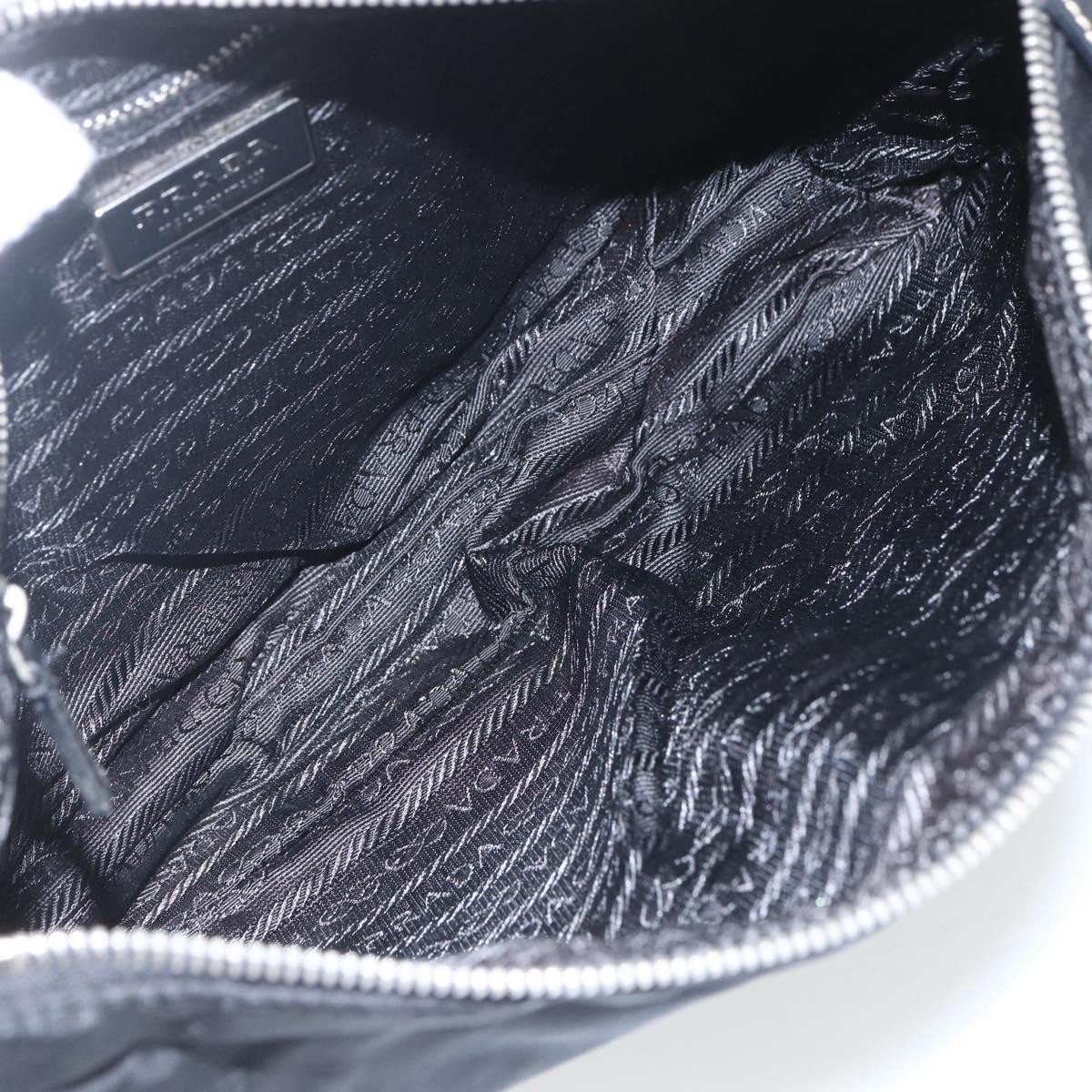 Prada Prada Belted Shoulder Bag Tessuto with Leather Small Zwart