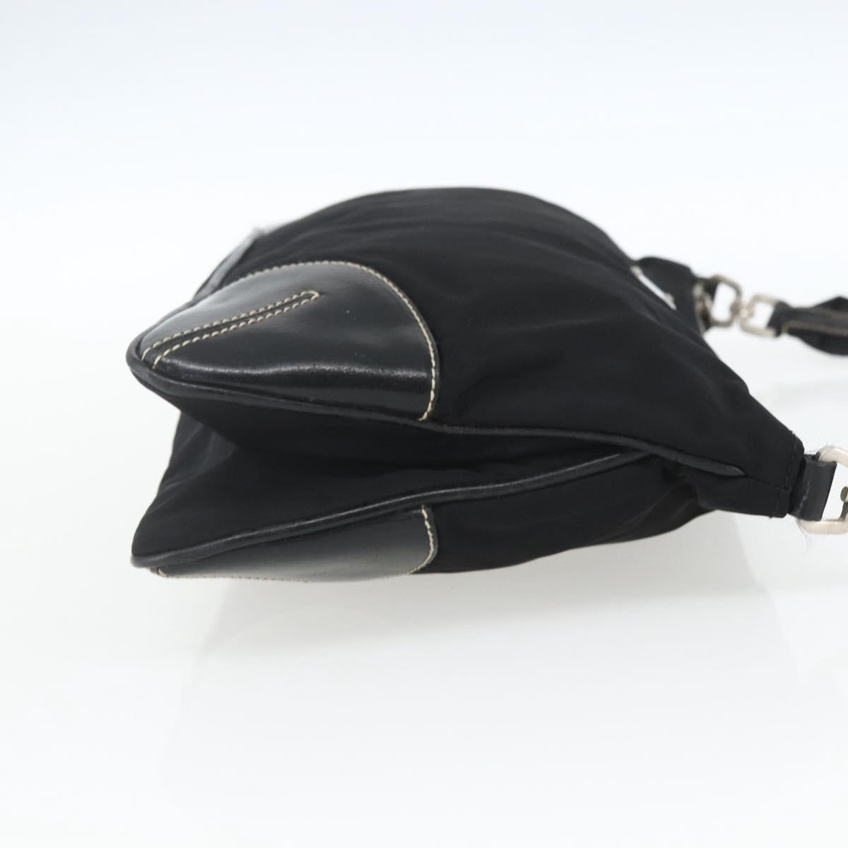 Prada Prada Belted Shoulder Bag Tessuto with Leather Small Zwart