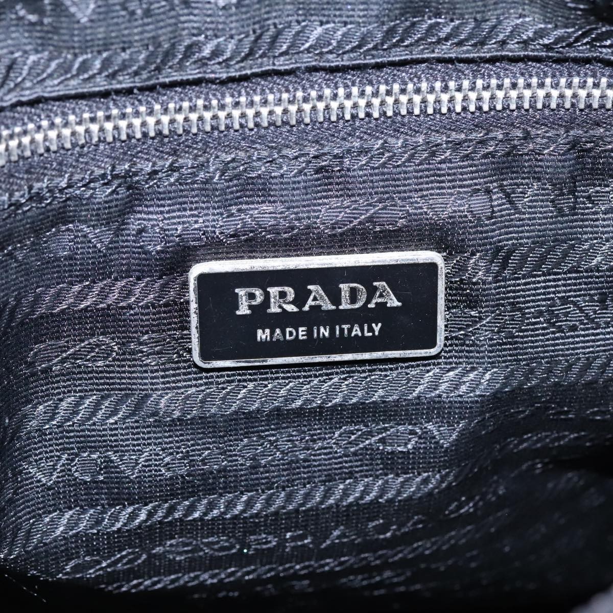 Prada Prada Zip Messenger Bag Tessuto with Leather Medium Zwart