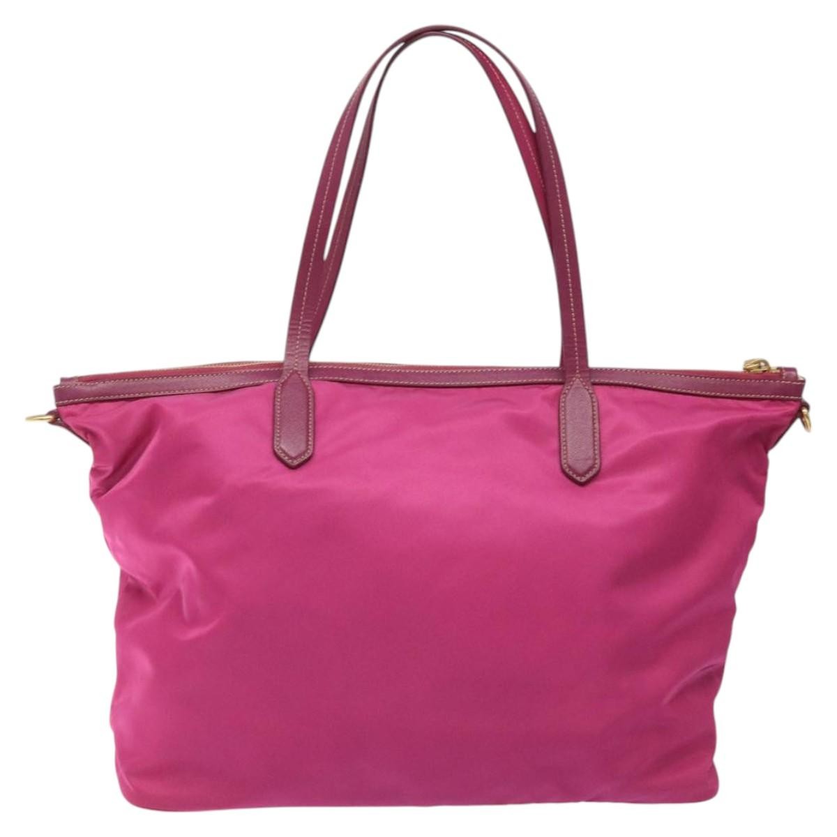 Prada Prada Convertible Zip Tote Tessuto Medium Roze