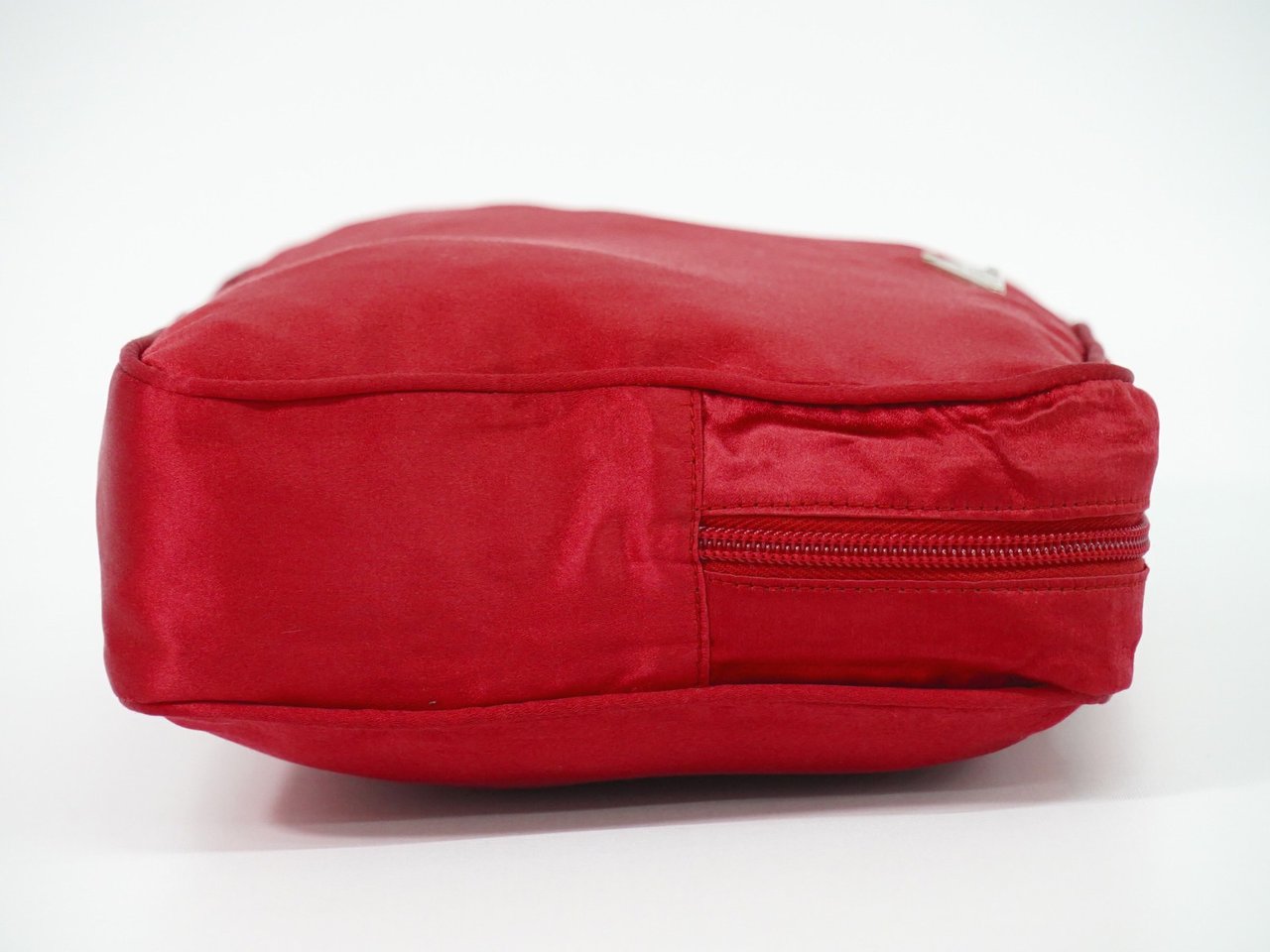 Prada Zip Around Toiletry Bag Silk Rood
