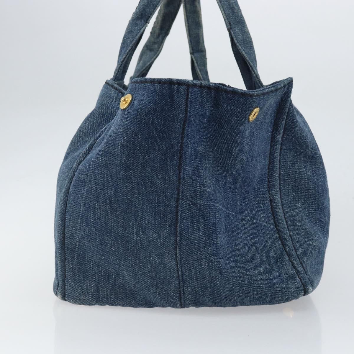 Prada Prada Canapa Open Tote Denim Blauw