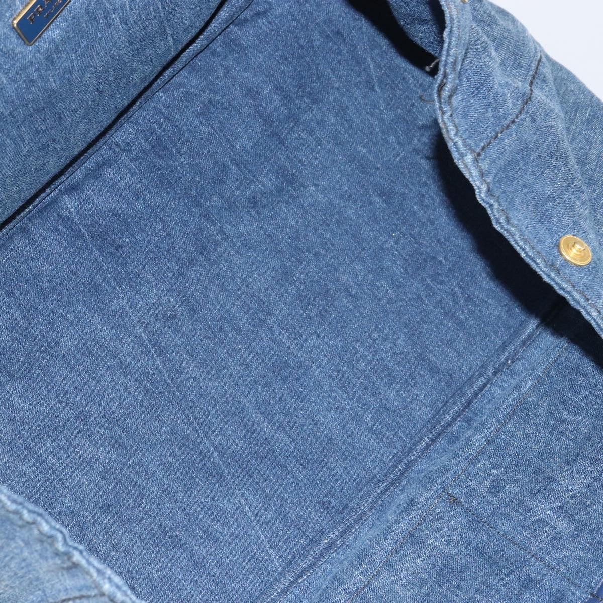 Prada Prada Canapa Open Tote Denim Blauw