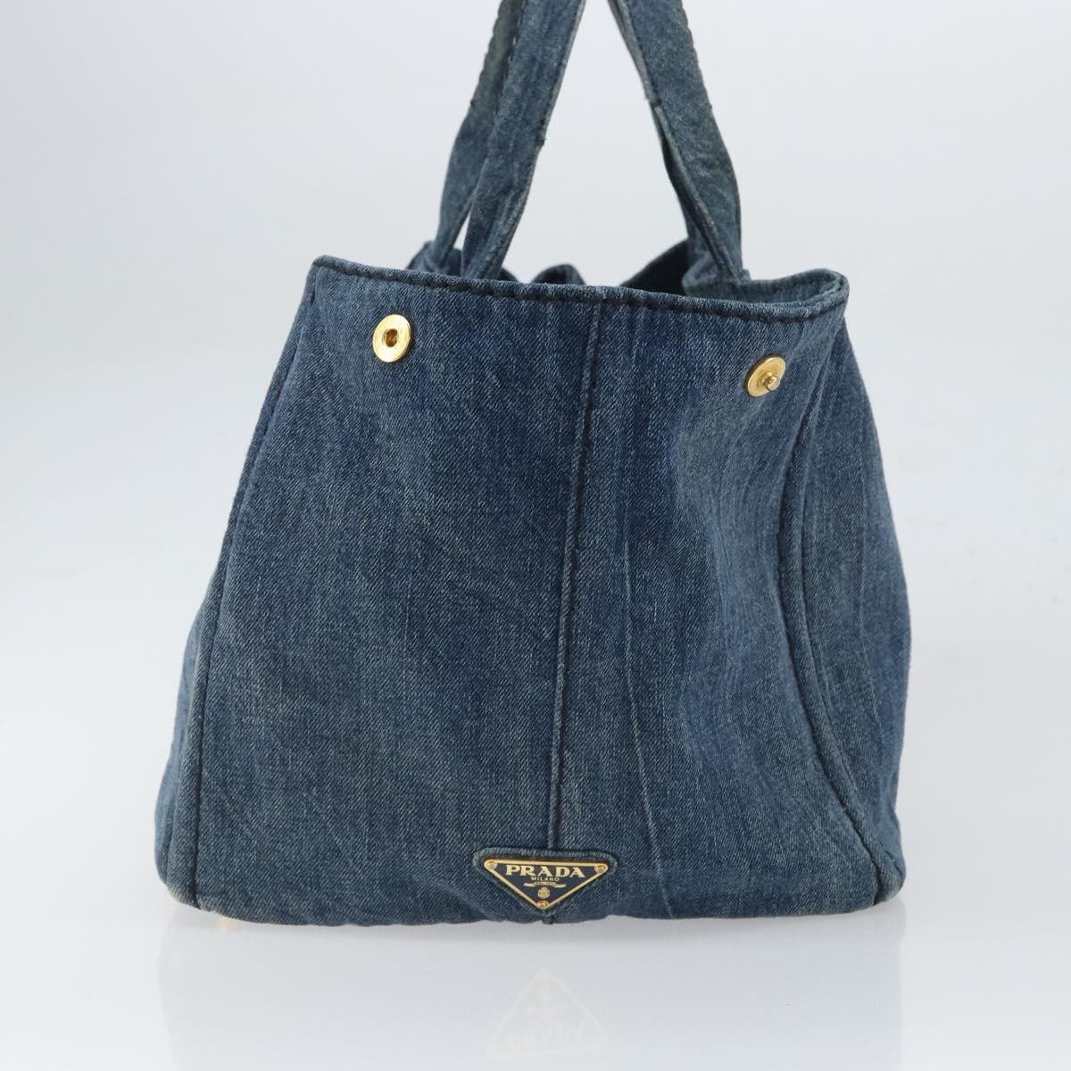 Prada Prada Canapa Open Tote Denim Blauw