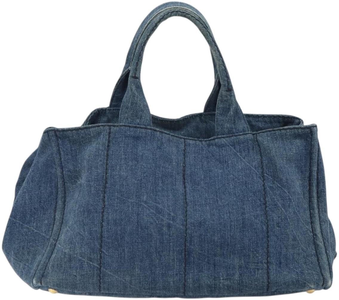 Prada Prada Canapa Open Tote Denim Blauw