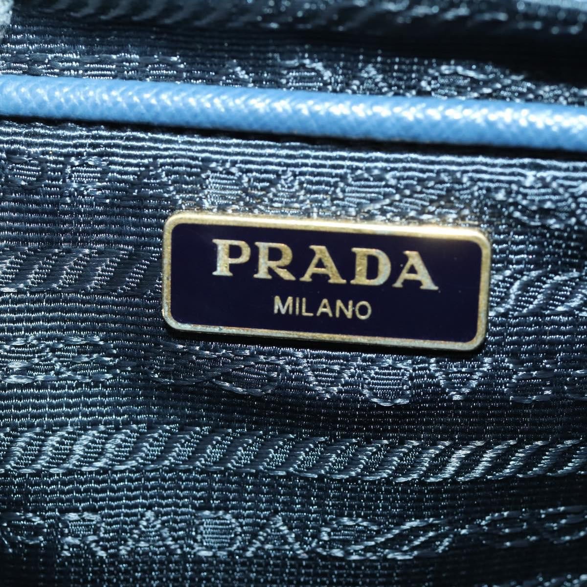 Prada Prada Zip Crossbody Bag Saffiano Leather Mini Navy