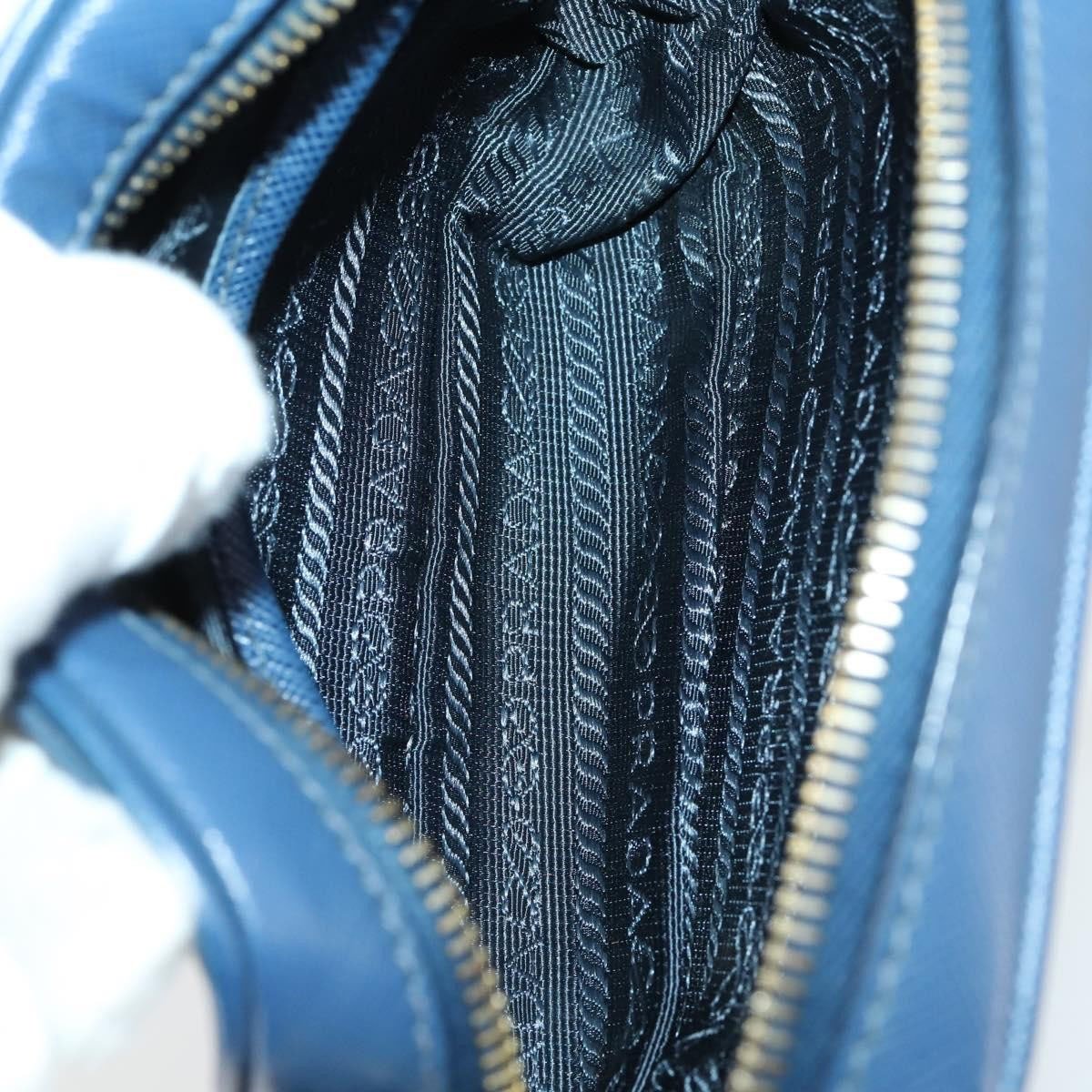 Prada Prada Zip Crossbody Bag Saffiano Leather Mini Navy
