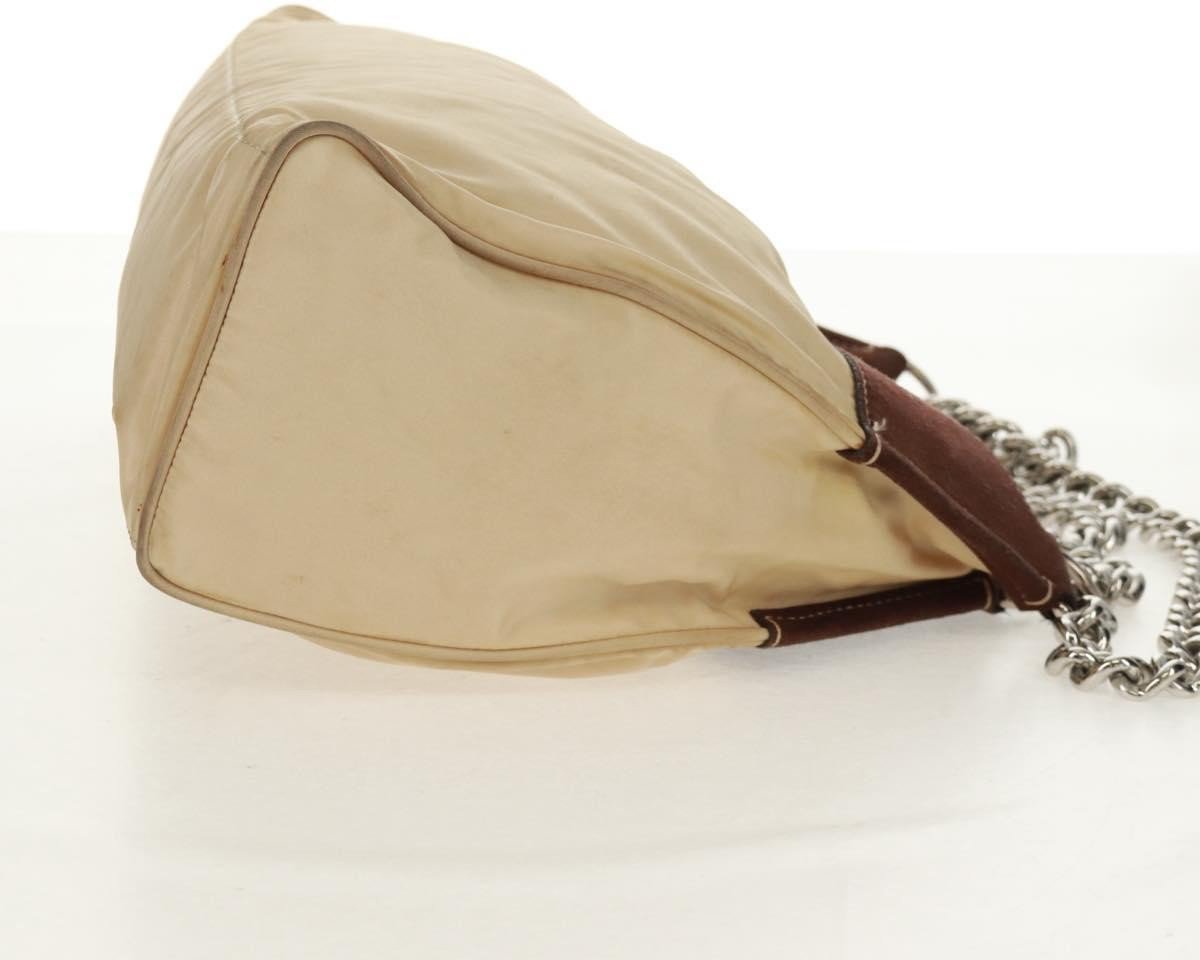 Prada Prada Chain Tote Soft Calf Medium Beige