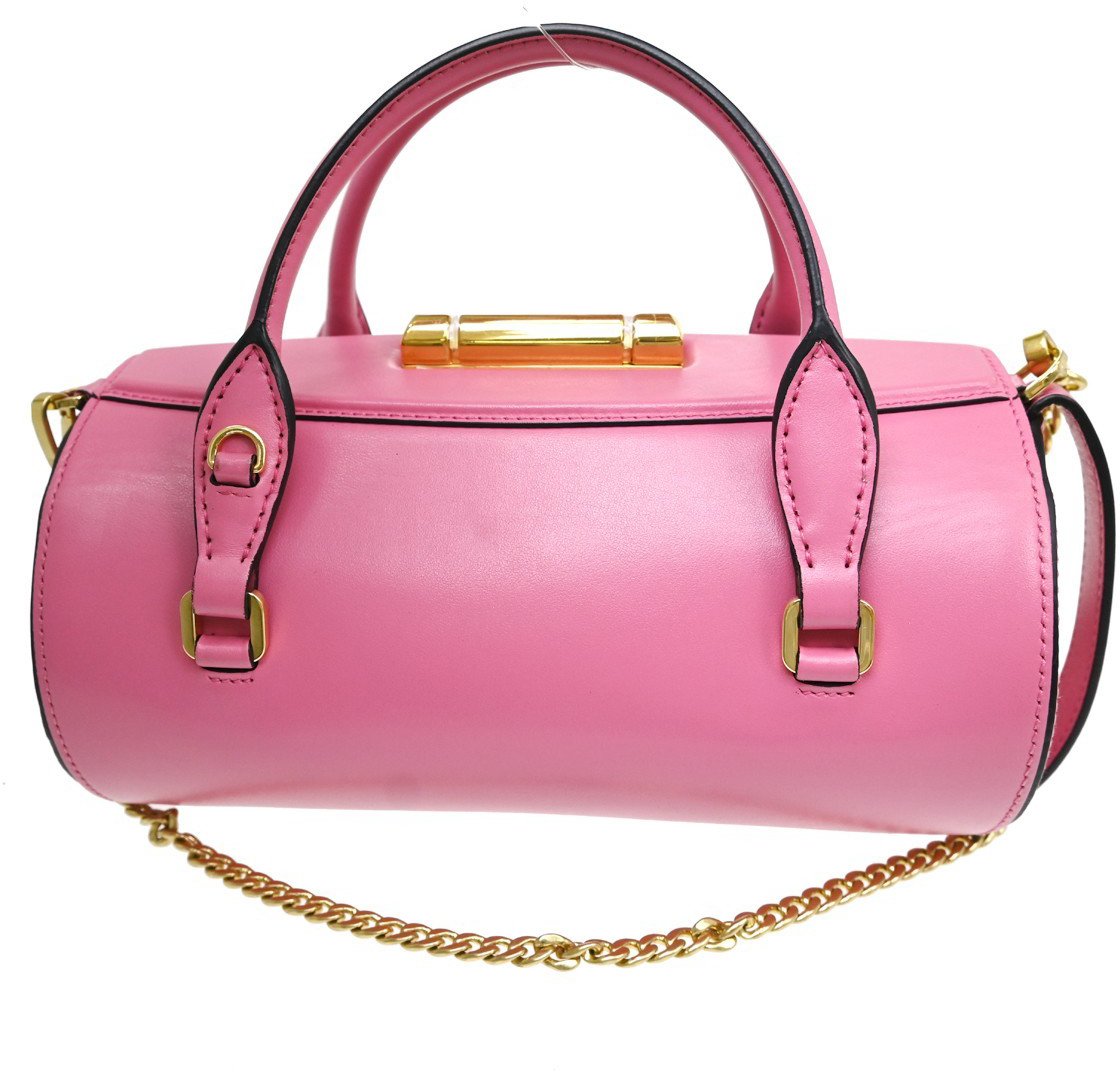 Prada Double Handle Satchel Vitello Daino Large Roze