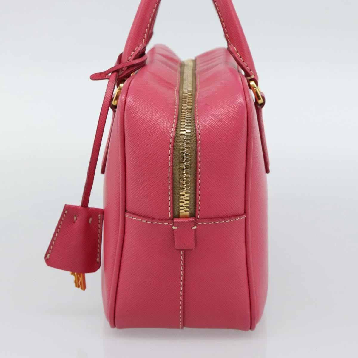 Prada Bauletto Saffiano Leather Small Roze