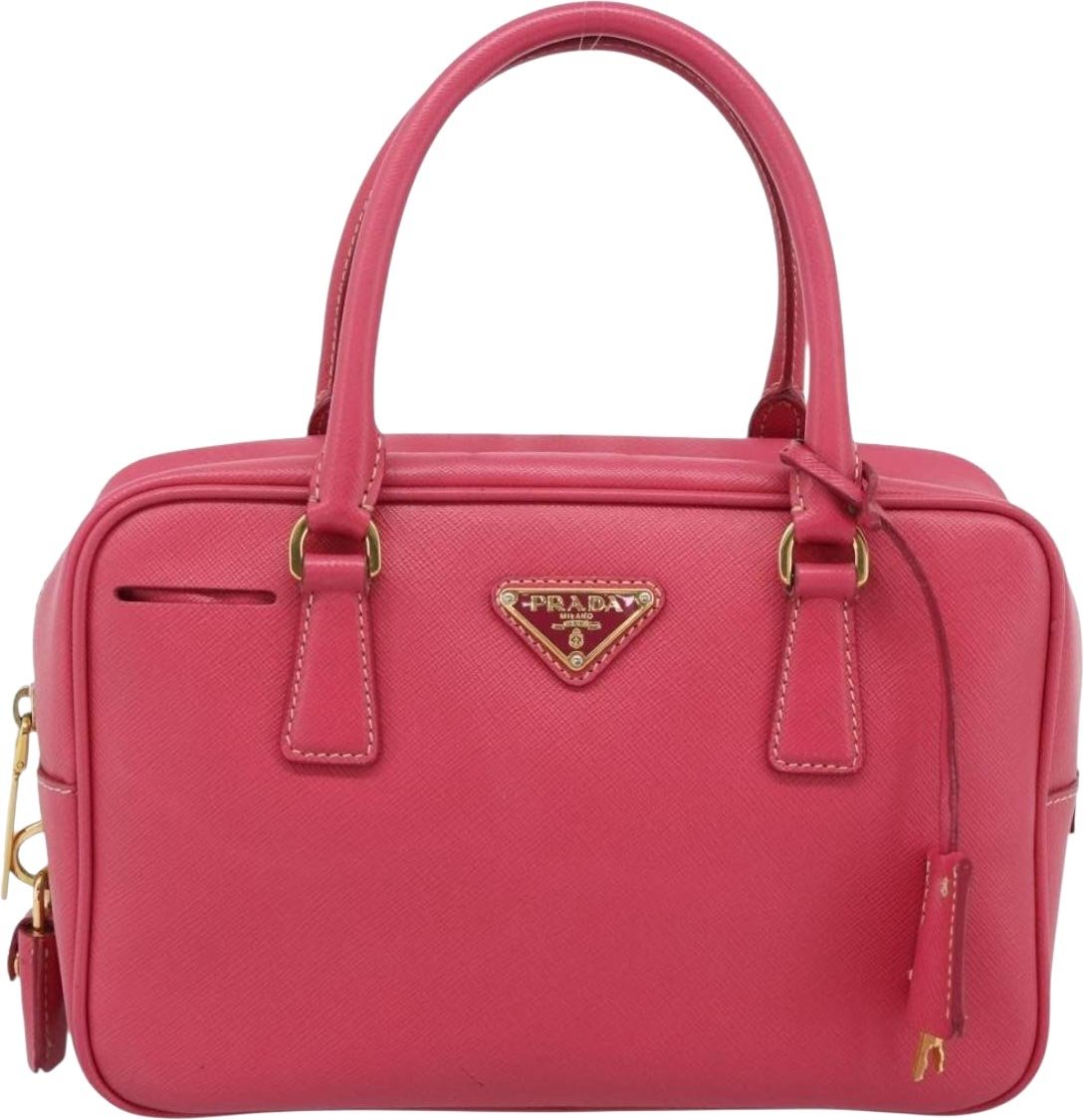 Prada Bauletto Saffiano Leather Small Roze