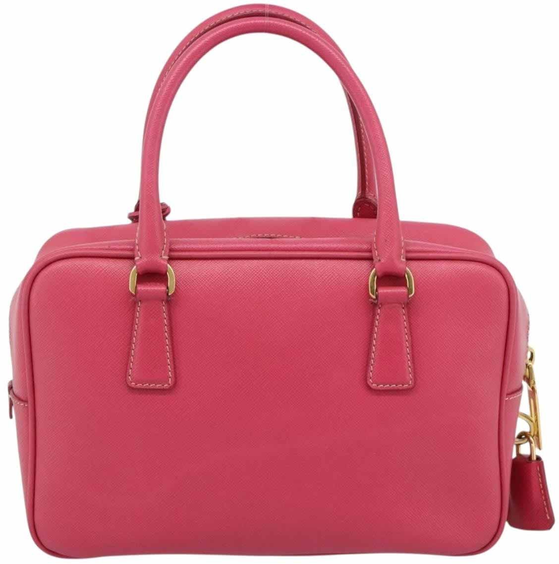 Prada Bauletto Saffiano Leather Small Roze