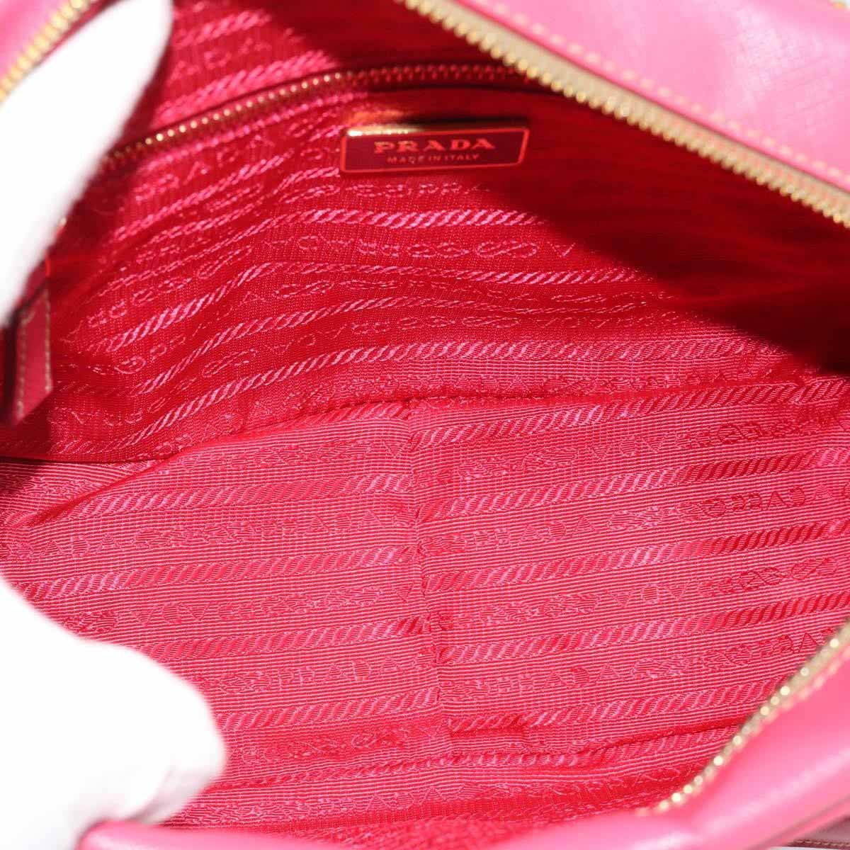Prada Bauletto Saffiano Leather Small Roze