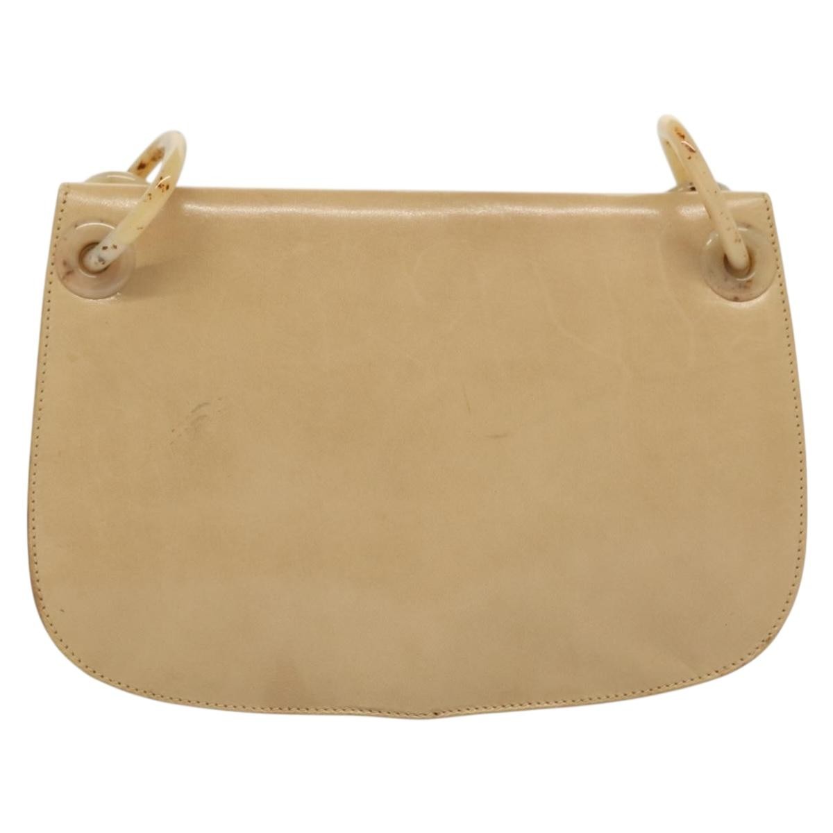 Prada Prada Madras Shoulder Bag Leather Beige