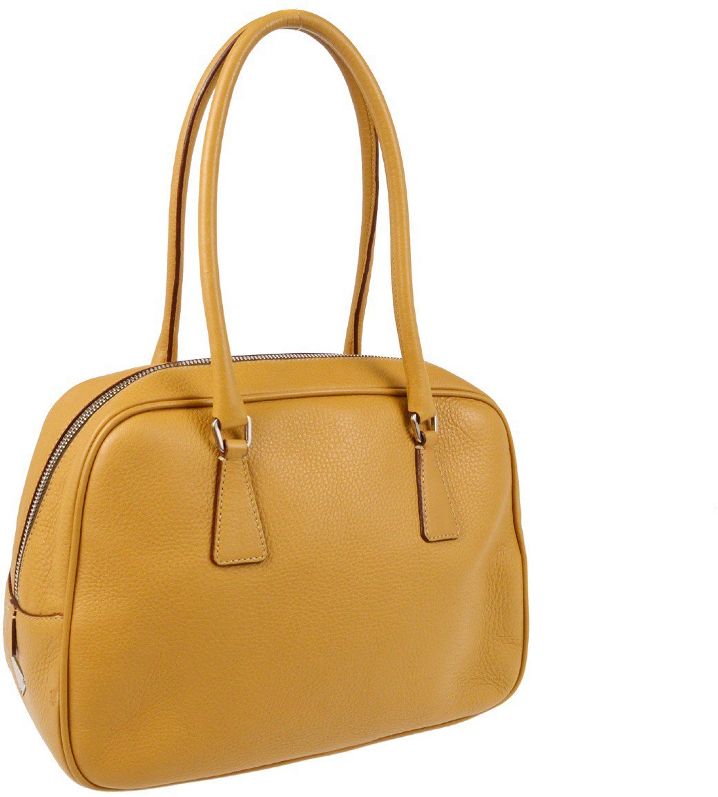 Prada Bauletto Saffiano Leather Medium Beige