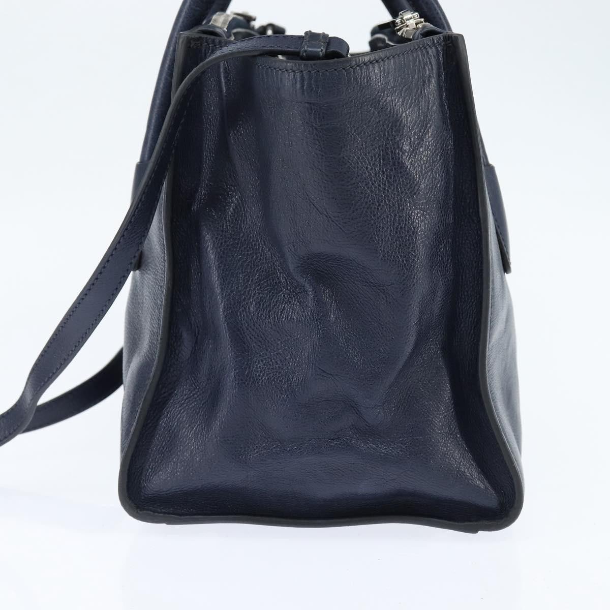 Prada Prada Cuir Convertible Shopping Tote Leather Navy