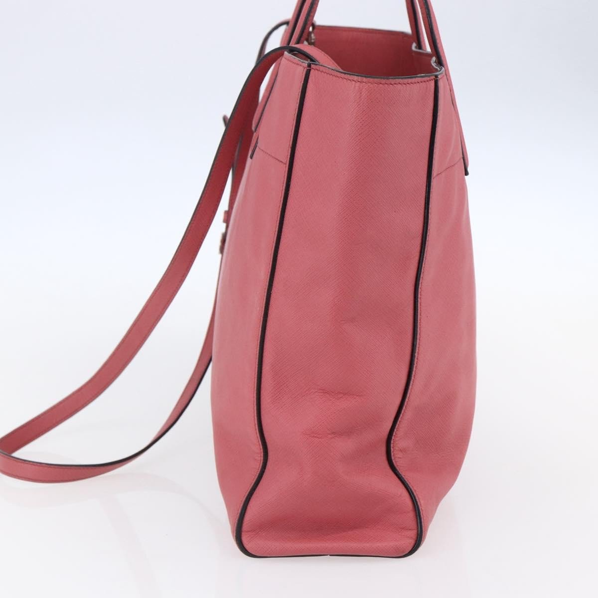 Prada Prada Convertible Soft Shopping Tote Saffiano Leather Medium Roze