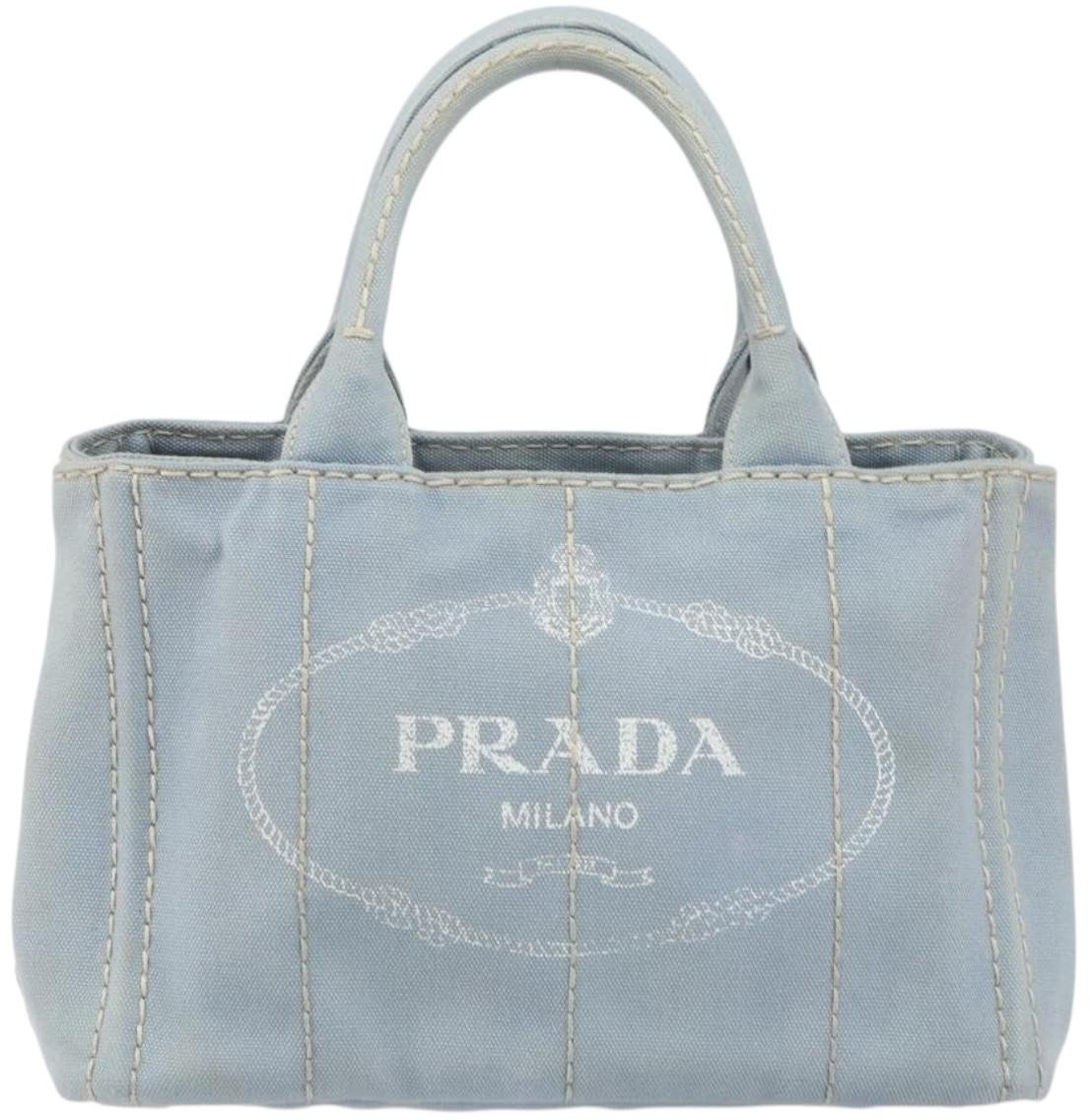 Prada Prada Canapa Tote Canvas Mini Grijs