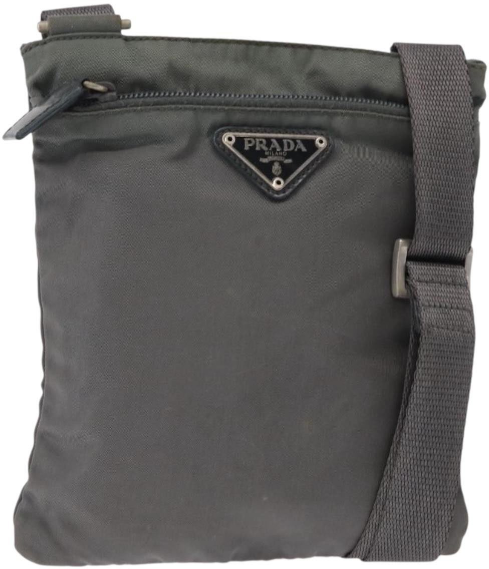 Prada Prada Ball Hobo Tessuto small Grijs