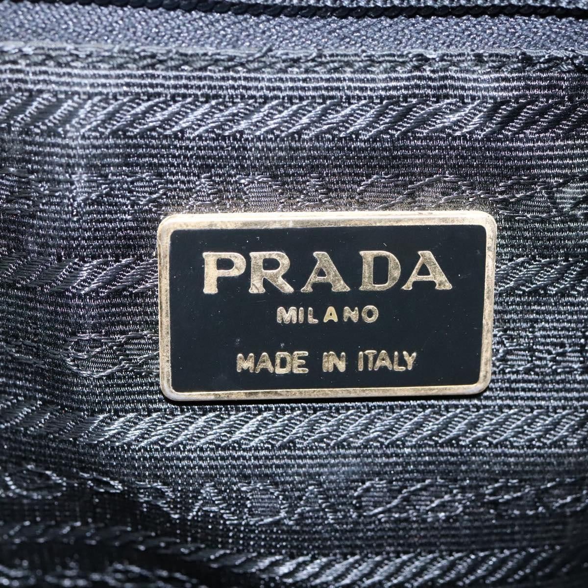Prada Prada Flap Drawstring Backpack Tessuto Small Zwart