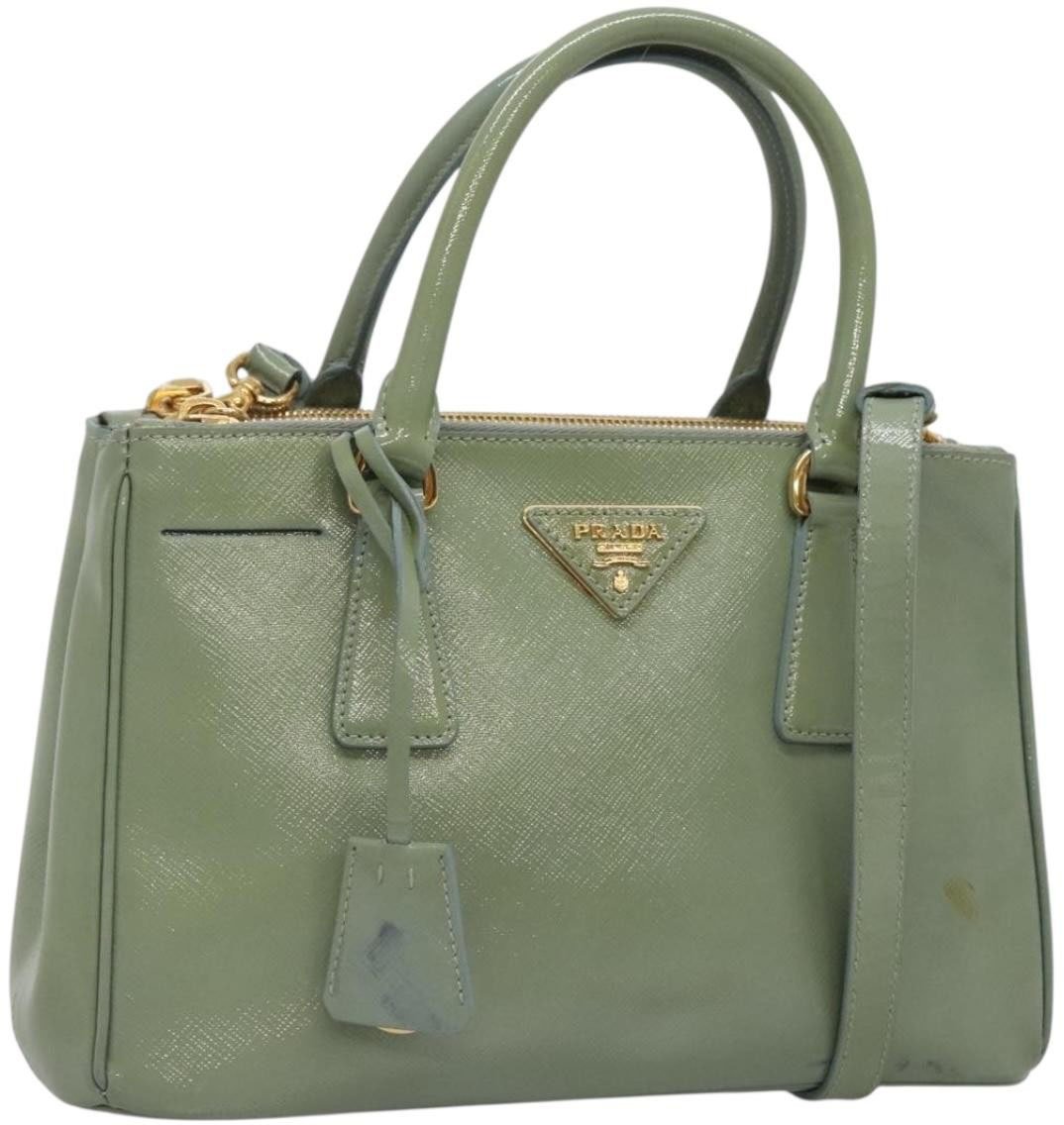 Prada Prada Double Zip Lux Tote Saffiano Leather Small Goud