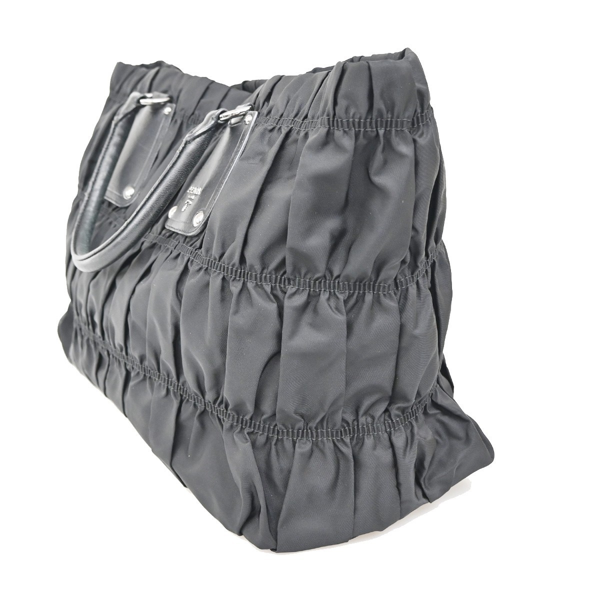 Prada Prada Gaufre Shopping Tote Tessuto Large Zwart