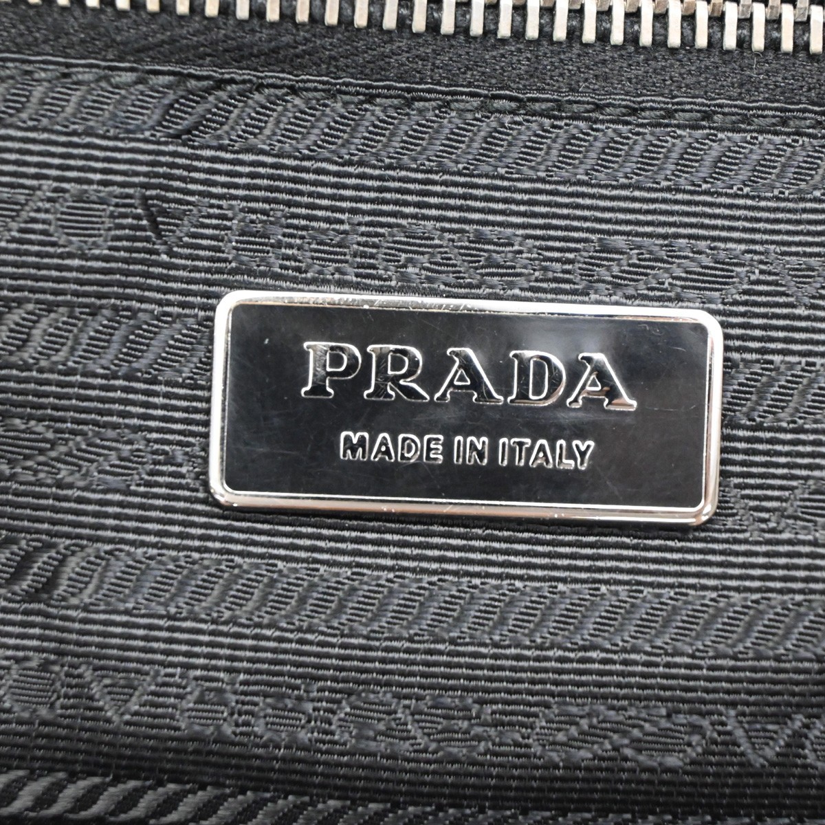 Prada Prada Gaufre Shopping Tote Tessuto Large Zwart