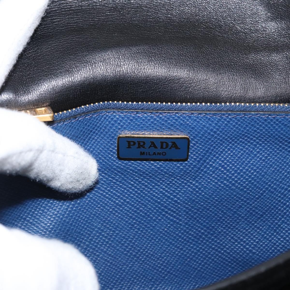 Prada Prada Vintage Handbag Saffiano Leather Blauw