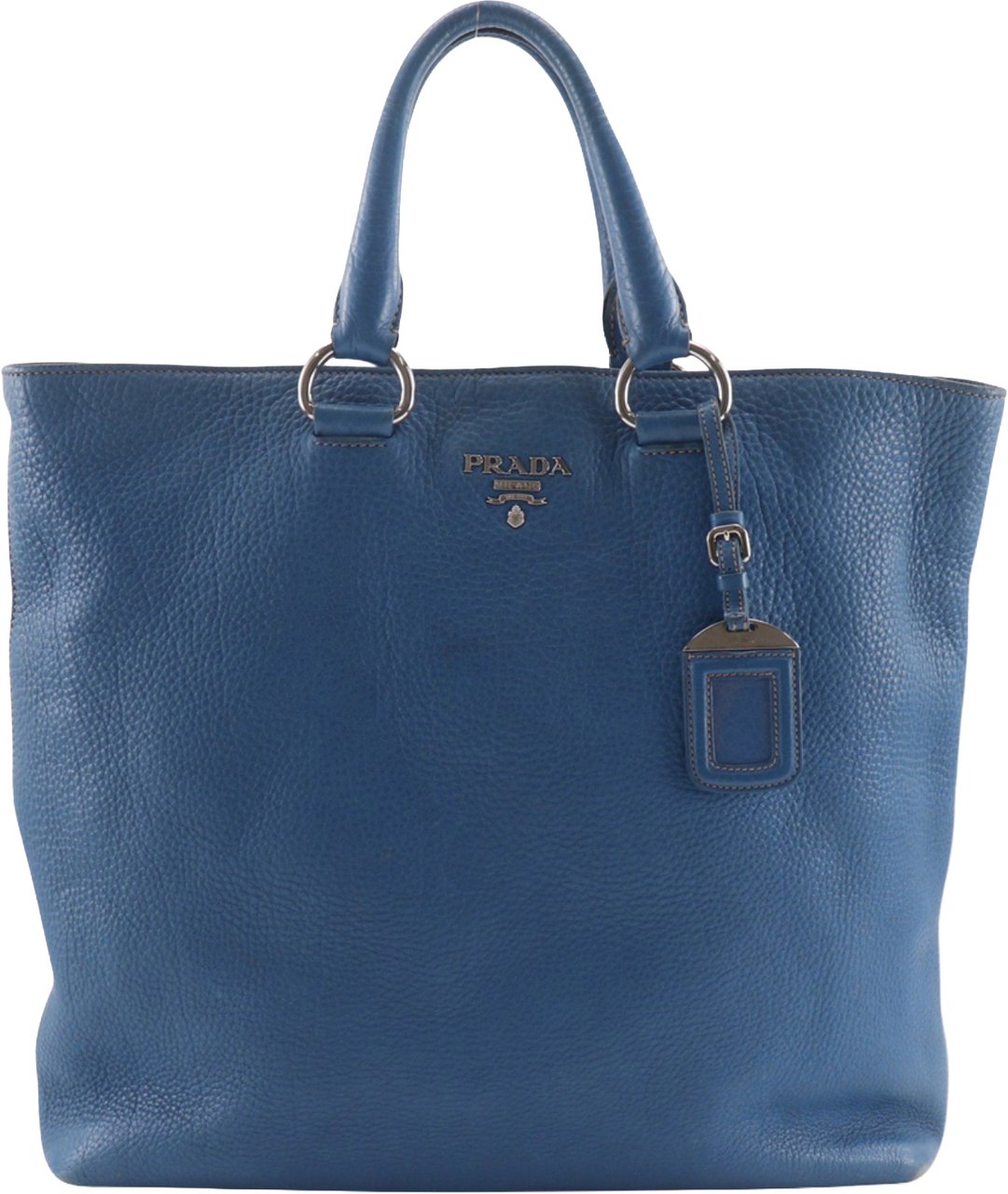Prada Vintage Tote Leather Blauw