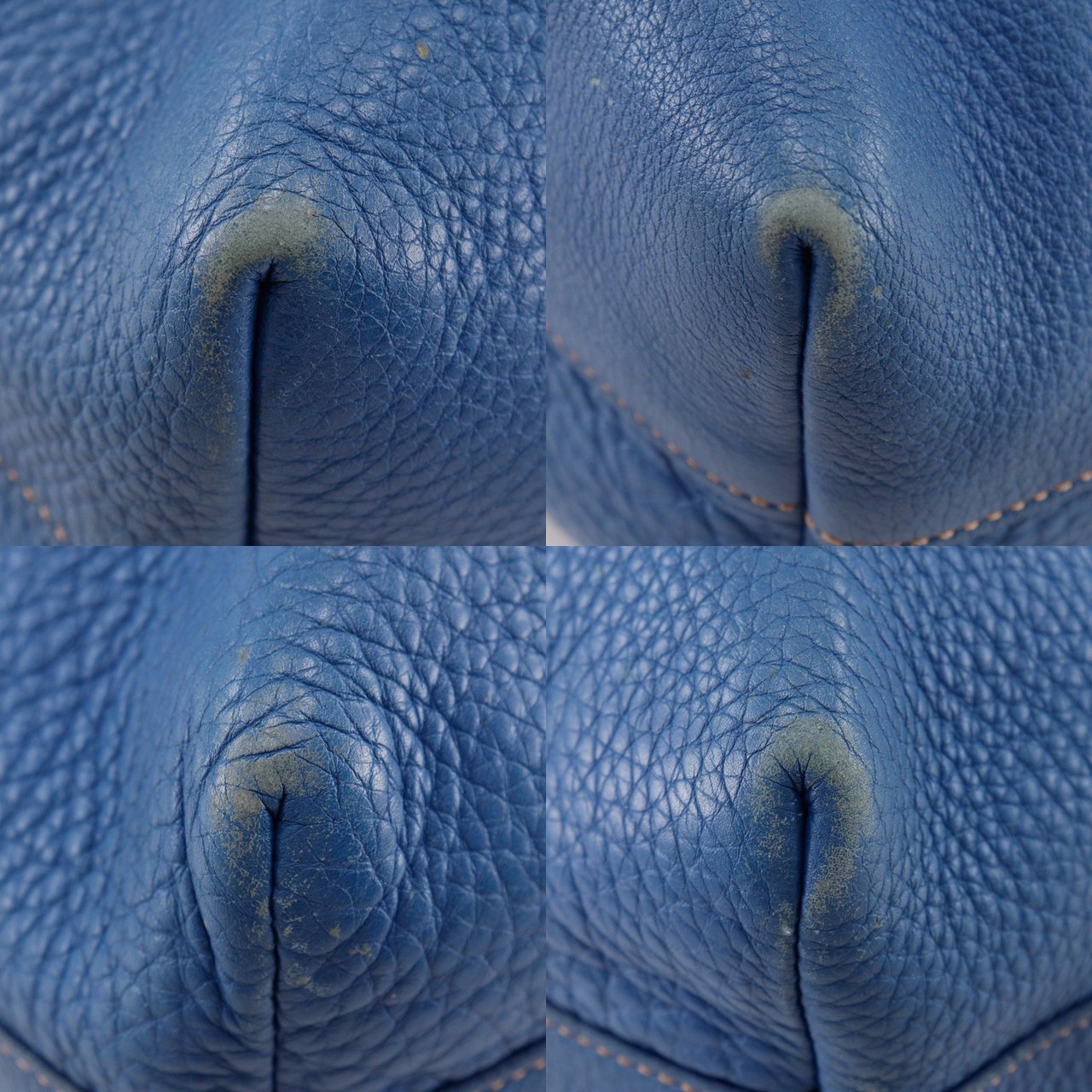 Prada Vintage Tote Leather Blauw